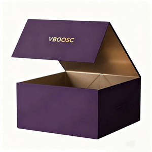 Giá Rẻ Cao Cấp Biểu Tượng Tùy Chỉnh Sang Trọng Lớn Matte Cứng Nhắc Hộp Giấy Các Tông Màu Đen Có Thể Gập Lại Rỗng Từ Gấp Đóng Cửa Hộp Quà Tặng - Product Image 3