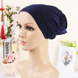 Casquette <span class=keywords><strong>hijab</strong></span> uni pour femmes musulmanes, turban en polyester uni pour femmes, chapeaux de <span class=keywords><strong>mariage</strong></span> pour femmes, nouvel arrivage très vendu - Product Image 3