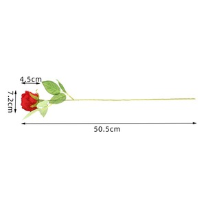 Rose artificielle à branche unique, fleur rouge en velours, arrangement pour la Saint-Valentin, décoration pour la maison - Product Image 5