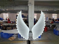 Offre Spéciale grande taille décor de fête de mariage ailes d'ange lumière LED toile de fond décoration de scène ailes lumières