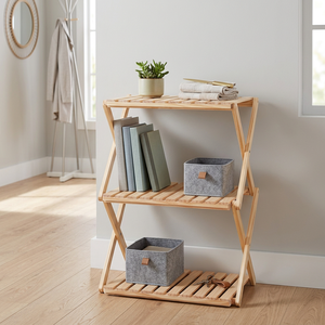 Organisateur de rangement polyvalent en bois de radiata – Étagère à chaussures et à vêtements à 2/3/4 niveaux pour chambre et salons - Product Image 6