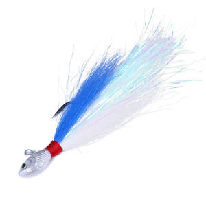 Señuelo de Pesca de 7g, Señuelo de Pelo, Señuelos de Agua Salada y Agua Dulce, Pesca de Surf, Blanco, Rojo, Chartreuse, Lubina, Lingueta, Pez Rayado, Pez Azul - Product Image 2