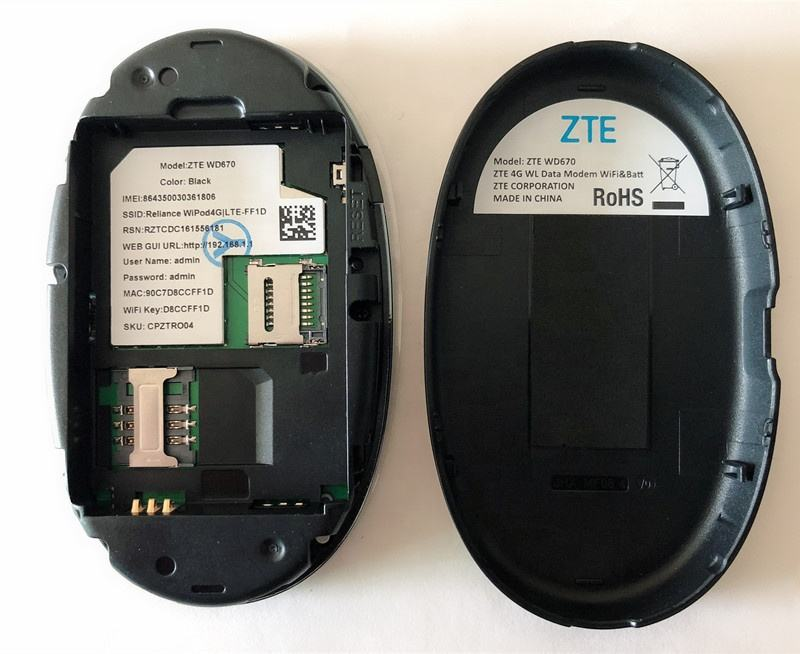 Unlocked ZTE WD670 4G LTE Pocket Wifi Router - Wireless Mobile Unlocked ZTE WD670 4G LTE Pocket Wifi Router - Wireless Mobile