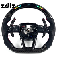 Volant en fibre de carbone LED avec palettes de changement de vitesse pour Audi A6 C7 C8 A4 A5 A7 S3 S4 S5 S6 S7 B9 B9.5 RS3 RS4 RS5 RS6 RS7 RS8 RS