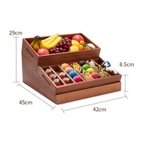 Présentoir en bois pour aliments, 24 pièces, étagère pour conserver la nourriture, rack pour restaurant, vaisselle