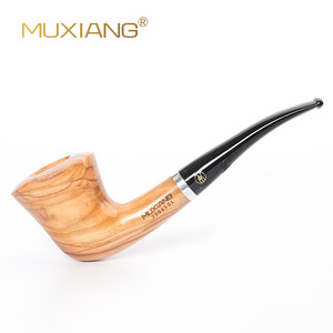 Muxiang Olive Wood Smoking Pipe Straight Type Handmade Tobacco Pipe For Men Personal Gift - Product Image 2