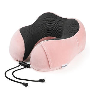 Oreiller de voyage en U pour le cou, en tissu magnétique à mémoire de forme, support portable taille adulte - Product Image 4