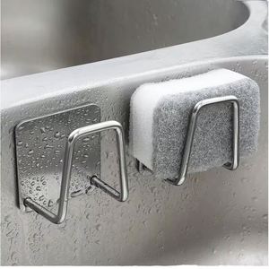 Support de fixation à ventouse pour éponges et savon en acier inoxydable pour évier de cuisine - Product Image 1