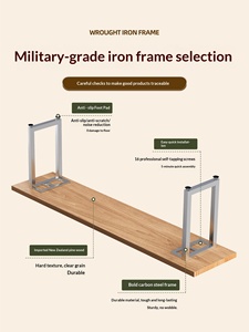 Conjunto de Mesa y Taburetes de <span class=keywords><strong>Bar</strong></span> Comerciales, Mesa de <span class=keywords><strong>Bar</strong></span> con Tapa de Madera Maciza y 4 Taburetes de <span class=keywords><strong>Bar</strong></span> con Estructura Metálica para Restaurante, Bistro, Pub - Product Image 4