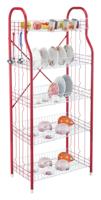 Étagère de rangement moderne en fonte pour cuisine, pliable, avec niveaux réglables pour casseroles et ustensiles