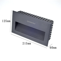 Lampes LED rectangulaires 24V 110V 220V avec boîtier en aluminium 3000K 4000K 6000K 8W pour escaliers