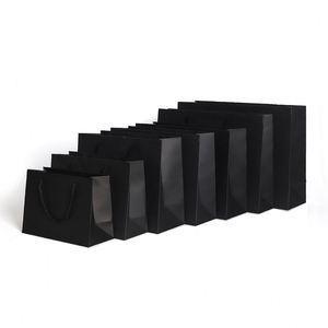 Bolsas de Compra de Papel Kraft Reciclables y Biodegradables Ecológicas de Fábrica LH con Asas de Cuerda de Algodón para Venta Minorista Diaria - Product Image 4