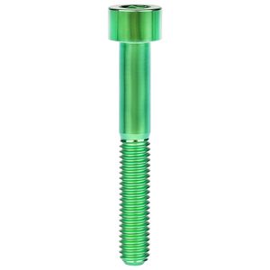 Tornillo de Cabeza Hexagonal de <span class=keywords><strong>Titanio</strong></span> Ti M5 X 10 12 16 18 20 23 25 30 35 40 45 50 55 60mm para Bicicleta, M5x60mm, Verde - Product Image 2