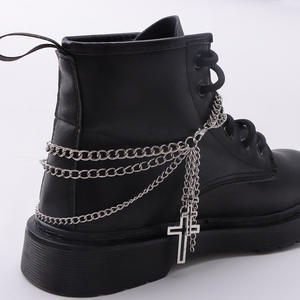 Multi Layered Cross Shoe <b>Chain</b> Zinc Alloy Detachable Punk <b>Boot</b> Accessory Unisex Daily Wear - Product Image 1