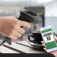 Escáner de Códigos de Barras CMOS 2D de Alta Velocidad RTS, Robusto, USB, con Certificación CE/FCC, Lector de Códigos QR Portátil para Supermercados y Almacenes