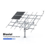 Système de suivi solaire à double axe en acier galvanisé à chaud DAH, structure montée au sol pour panneaux solaires