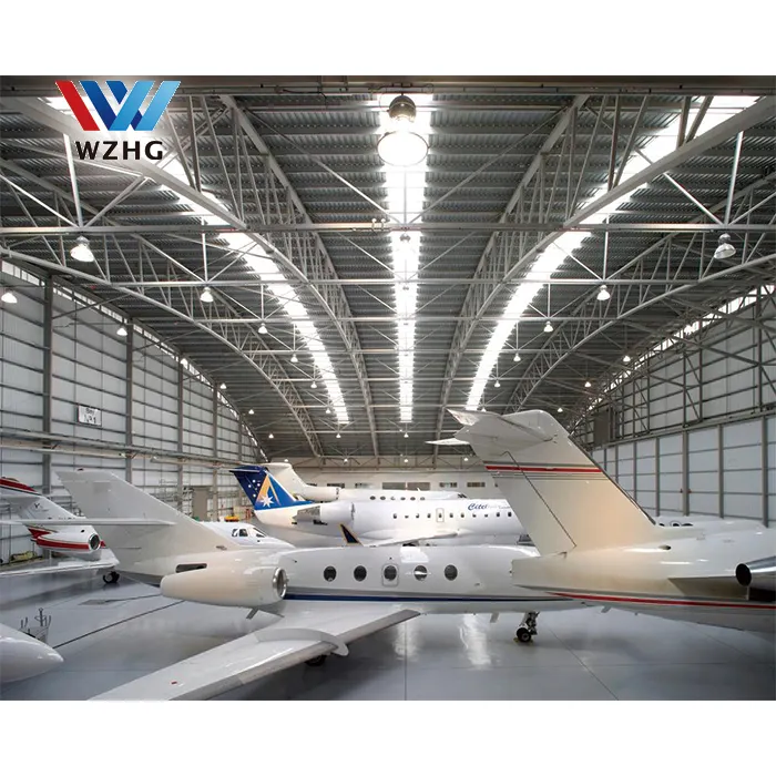 China Fabrik Herstellung große Spannweite Stahl konstruktion Raumrahmen Bogen Flugzeug Hangar Design