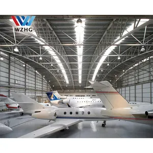 Pabrik Cina Struktur Baja Rentang Besar Bingkai Ruang Lengkungan Pesawat Desain Hangar
