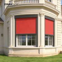 Persianas Verticales Modernas Motorizadas Opacas para Oficina, con Cierre de Cremallera, Tela Certificada NFPA 701 para Ventanas Grandes