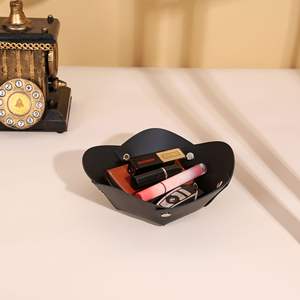 Organizador de Escritorio Plegable Ecológico, Color Blanco Hueso, Bandeja de Almacenamiento de Cosméticos para Maquillaje, Joyería y Artículos Pequeños, 58g, Hecho en Guangzhou - Product Image 4