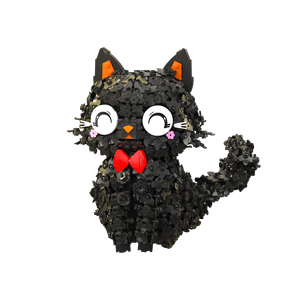 ZHEGAO Puzzle Educacional e Construção Modelo Brinquedo 662036 Black Flower <span class=keywords><strong>Cat</strong></span> <span class=keywords><strong>Building</strong></span> <span class=keywords><strong>Blocks</strong></span> - Product Image 2