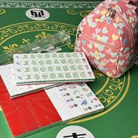 Nouveauté : Ensemble de mahjong de luxe de style américain avec 160 tuiles de mahjong, sac de mahjong, tapis de mahjong, règle de mahjong