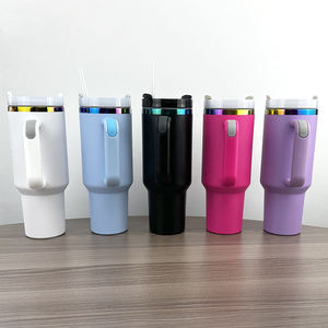 Vaso de acero inoxidable con recubrimiento en polvo Chapado en arcoíris holográfico electrochapado de 40 oz para grabado láser 30oz 40 oz tazas para exteriores - Product Image 3