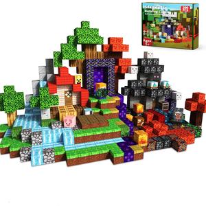 Ensemble <span class=keywords><strong>de</strong></span> blocs forestiers en plastique, cubes <span class=keywords><strong>de</strong></span> <span class=keywords><strong>construction</strong></span> magnétiques en plastique, jouet <span class=keywords><strong>magnétique</strong></span> Montessori éducatif pour adultes et enfants - Product Image 1