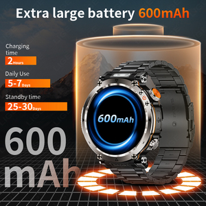 Montre connectée LIGE BWHT30 (7 jours) pour hommes, détecteur d'argent, boussole, suivi d'activité physique, assistant vocal IA, iOS Android - Product Image 2