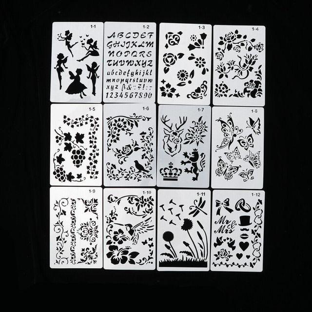 Wholesale Custom Plastic Stencils Art Painting Template Student Stencil for Art and Craft Art Drawing