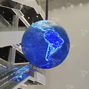 Pantalla de pantalla de bola de esfera LED Flexible de forma Irregular de alta resolución creativa para museos de Ciencia y Tecnología