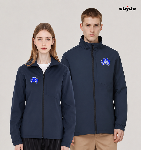 Custom Corporate Staff Uniform Jacket Professional Workwear Business Casual Stand Collar Jacket Employee Outerwear With Logo