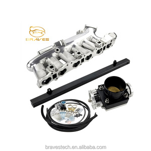 Premium Billet M50 M52 M54 Moteur Collecteur D'admission Rail De Carburant 80mm 90mm Corps De Papillon pour BMW <span class=keywords><strong>E36</strong></span> E46 M Série 325I <span class=keywords><strong>328I</strong></span> - Product Image 1