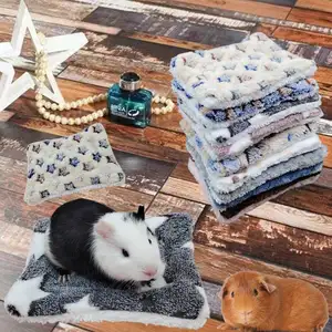 Almohadilla para nido de hámster, mascota pequeña, conejillo de indias, Totoro, algodón, conejo, invierno cálido