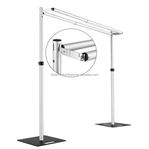 Giá tốt đôi thanh ngang ống và treo lên Kit <span class=keywords><strong>heavy</strong></span> <span class=keywords><strong>duty</strong></span> có thể điều chỉnh Backdrop đứng Backdrop đứng cho trang trí đám cưới - Product Image 6