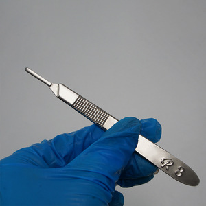 Manche de scalpel en acier inoxydable Lijian, longueur 128 mm, instrument chirurgical vétérinaire réutilisable pour la dissection et la sculpture - Product Image 2