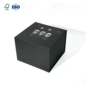 Sweat à capuche recyclable emballage cadeau noir Logo personnalisé sérigraphie boîte <span class=keywords><strong>de</strong></span> papier magnétique pour vêtements - Product Image 3