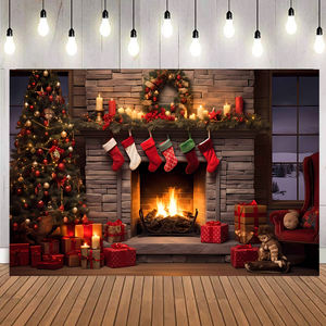 Festa di promozione tema di natale sfondo Banner di capodanno appendere fondali di natale decorazione - Product Image 4