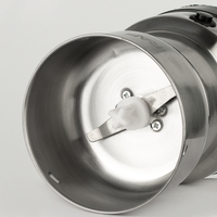 Moulin Mini Broyeur Électrique Automatique pour Épices, Noix et Grains, en Acier Inoxydable, avec Grand Bol Détachable