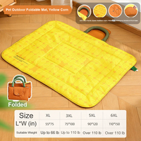 Coussin pour animaux de compagnie en tissu Oxford imperméable, pliable, léger, portable, à motif à carreaux, toutes saisons