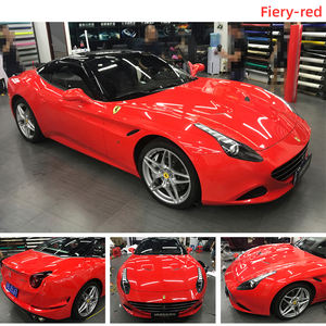 ملصقات سيارة من الفينيل, ملصقات 1.52*18 م باللون الأحمر المتوهج للغاية بتصميم معدني للسيارات - Product Image 5