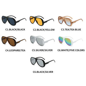 Kacamata hitam lintas batas mode Eropa baru 2024 kacamata mengemudi cermin kodok trendi pria wanita sesuai untuk anak-anak - Product Image 3