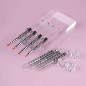 Yihuale Manicure Brush Tool Phototherapy Carving Painted Gel Pen Transparent <strong>Acrylic</strong> Liner Brush Retractable <strong>Nail</strong> Art Brush - Product Image 1