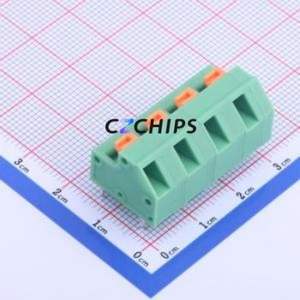 KF237-7.62-4P Spring Terminal Block Through hole Component (THT),P=7.62mm Connector 1x4P 7.62mm Green 4P - Product Image 1