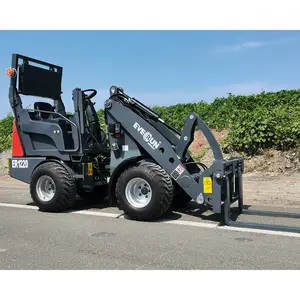 EVERUN 1.2ton ER1220 fabbrica vendita calda multifunzione articolato skid steer mini pale ruote macchine