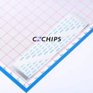 ZX-FFC1.0-T-2410048 FFC Cable (Flexible Flat Cable) P=1mm Connector 24P 1mm 0.3mm Non-Inverting - Product Image 1