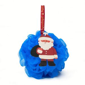 New Christmas Series <b>Shower</b> Ball Bubble Net Bath Flower Mesh Loofah Rubbing Bath Towel Holiday Gift Wholesale - Product Image 2