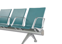 Chaises d'attente publiques modernes en alliage d'aluminium, 3-5 places, résistantes à la corrosion, en cuir PU, pour parcs, hôpitaux, aéroports, gymnases en plein air