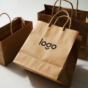 Bolsa de Papel Kraft Azul Impresa Personalizada, Precio de Fábrica, para Envasado y Entrega de Medicamentos de Farmacia - Product Image 1
