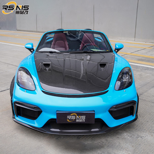 Convient pour Porsche 981 982 <span class=keywords><strong>GT4</strong></span> <span class=keywords><strong>RS</strong></span> Lèvre avant 718 Cayman Boxster GT4RS Style Lèvre de pare-chocs avant Dry Carbon Front Lip - Product Image 3